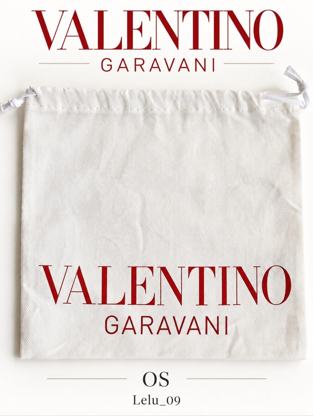 Valentino Garavani Authentic Dust Bag 8" x 8"  Drawstring Pouch